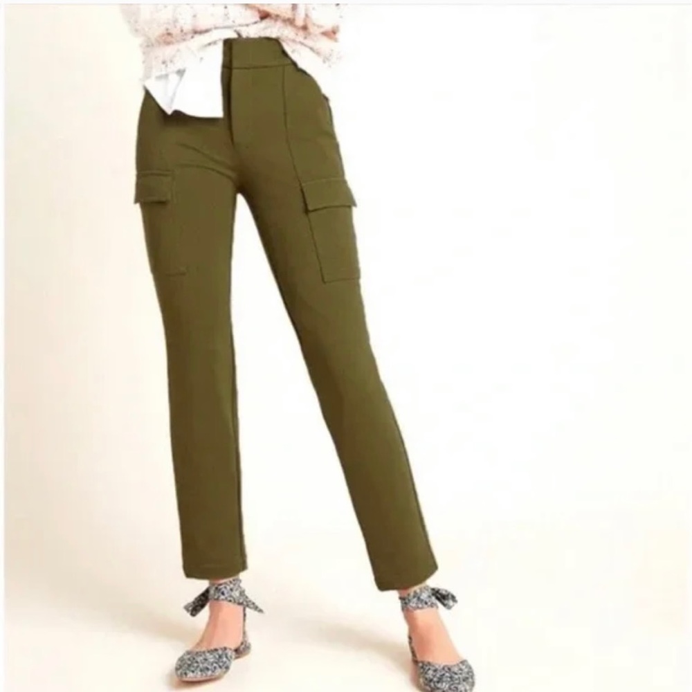 The Essential Slim by Anthropologie - olive green, size 2